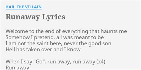 runaway ending lyrics.